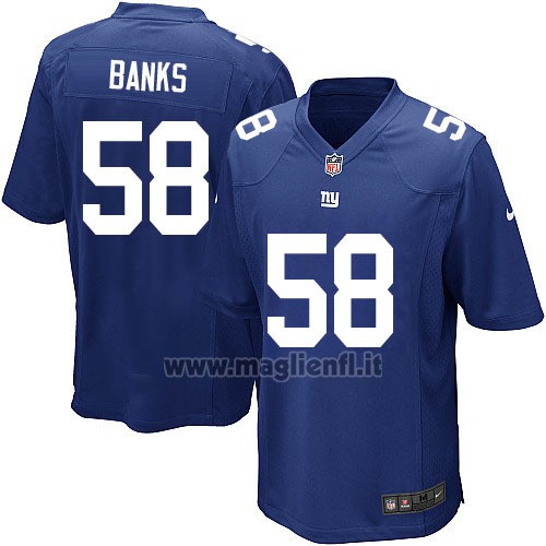 Maglia NFL Game New York Giants Banks Blu